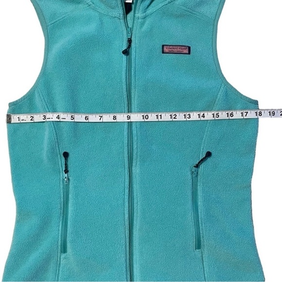 Vineyard Vines Mint Green Fleece Vest Full Zip Front - Sz XS - Picture 15 of 15
